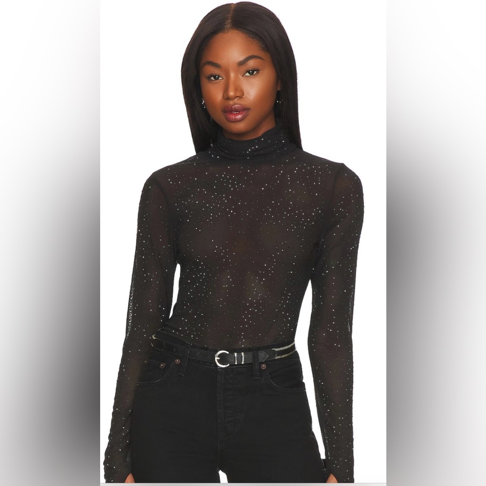 AFRM Black Zadie Top in Noir